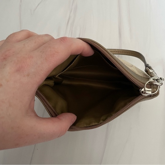 Coach Classic C Medium Size Wristlet- Gold - Picture 7 of 9